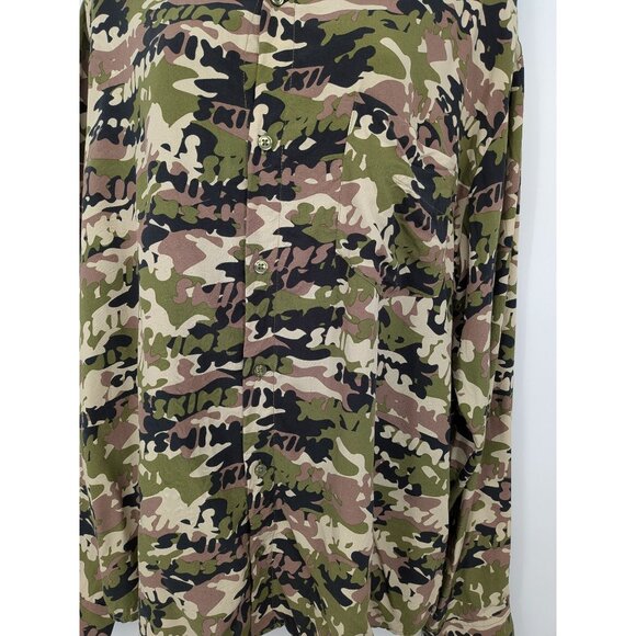 Skims Camo Oversized Button Up Shirt Women Size M Streetwear Gorpcore Military - Picture 4 of 11